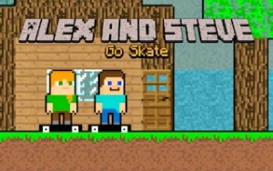 Alex and Steve Go Skate - Play Free Best two-player Online Game on JangoGames.com