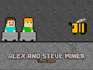 Alex and Steve Miner Two-Player - Play Free Best two-player Online Game on JangoGames.com