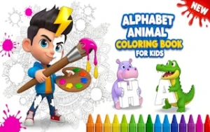 Alphabet Animal Coloring Book for Kids - Play Free Best coloring Online Game on JangoGames.com