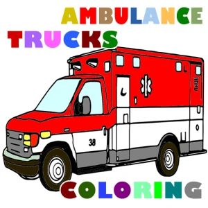 Ambulance Trucks Coloring Pages - Play Free Best Art Online Game on JangoGames.com