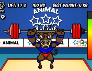 Animal Olympics - Weight Lifting - Play Free Best Sports Online Game on JangoGames.com