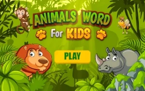 Animals Word for Kids - Play Free Best educational Online Game on JangoGames.com