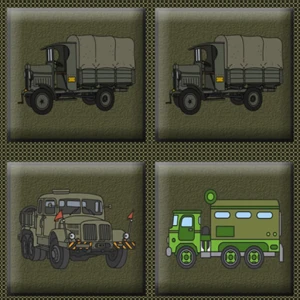Army Trucks Memory - Play Free Best Puzzle Online Game on JangoGames.com