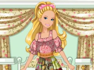Barbie's Patchwork Peasant Dress - Play Free Best Dress-up Online Game on JangoGames.com