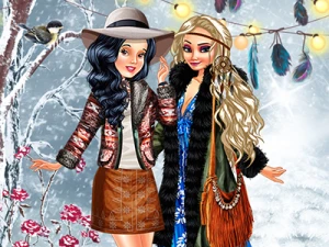 Boho Winter with Princess - Play Free Best Dress-up Online Game on JangoGames.com