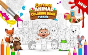Cartoon Animal Coloring Book for Kids - Play Free Best coloring Online Game on JangoGames.com