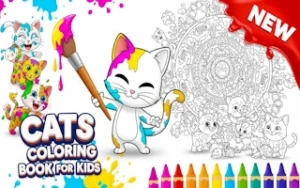 Cats Coloring Book for Kids - Play Free Best coloring Online Game on JangoGames.com