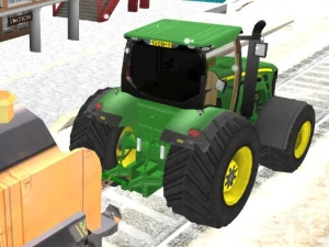 Chained Tractor Towing Train - Play Free Best  Online Game on JangoGames.com