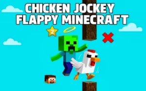 Chicken Jockey Flappy Minecraft - Play Free Best hyper-casual Online Game on JangoGames.com