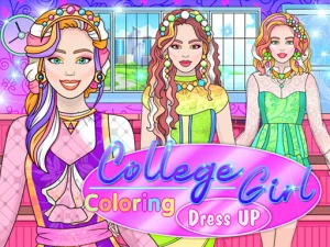 College Girl Coloring Dress Up - Play Free Best Casual Online Game on JangoGames.com
