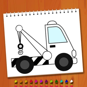 Coloring Book Excavator Trucks - Play Free Best Art Online Game on JangoGames.com