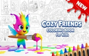 Cozy Friends Coloring Book for Kids - Play Free Best coloring Online Game on JangoGames.com