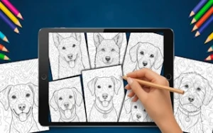 Dog Coloring Book for Adults - Play Free Best coloring Online Game on JangoGames.com