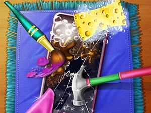 Dotted Girl Broken Phone - Play Free Best Dress-up Online Game on JangoGames.com