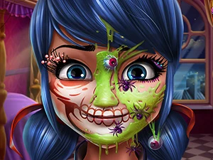 Dotted Girl Halloween Makeup - Play Free Best Dress-up Online Game on JangoGames.com