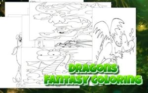 Dragons - Fantasy Coloring - Play Free Best coloring Online Game on JangoGames.com