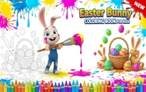 Easter Bunny Coloring Book for Kids - Play Free Best coloring Online Game on JangoGames.com