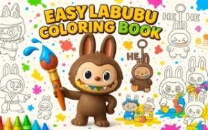 Easy Labubu Coloring Book - Play Free Best coloring Online Game on JangoGames.com