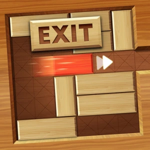 EXIT unblock red wood block - Play Free Best Puzzle Online Game on JangoGames.com
