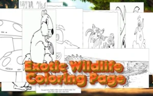 Exotic Wildlife Coloring Page - Play Free Best coloring Online Game on JangoGames.com