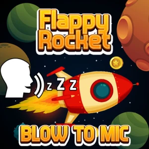Flappy Rocket Playing with Blowing to Mic - Play Free Best Casual Online Game on JangoGames.com