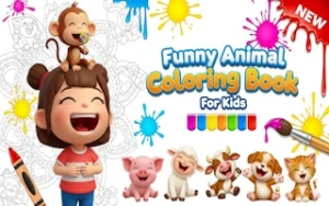 Funny Animal Coloring Book for Kids - Play Free Best coloring Online Game on JangoGames.com