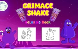 Grimace Shake Coloring - Play Free Best kids Online Game on JangoGames.com