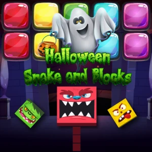 Halloween Snake and Blocks - Play Free Best Puzzle Online Game on JangoGames.com