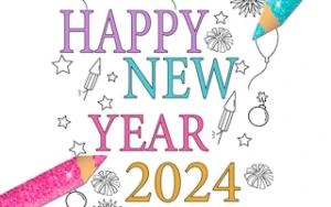 Happy New Year 2024 Coloring Game - Play Free Best kids Online Game on JangoGames.com
