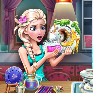 Ice Queen Dish Washing - Play Free Best Dress-up Online Game on JangoGames.com