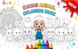 Kawaii Animal Coloring Book - Play Free Best coloring Online Game on JangoGames.com