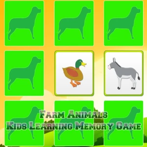 Kids Learning Farm Animals Memory - Play Free Best Puzzle Online Game on JangoGames.com