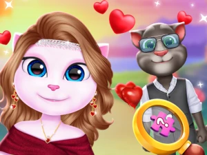 Kitty Couple Lovely Valentine - Play Free Best  Online Game on JangoGames.com