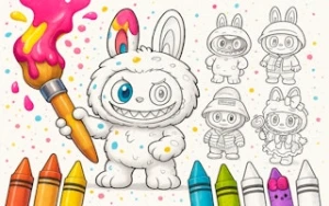 Labubu Doll Coloring Book for Kids - Play Free Best coloring Online Game on JangoGames.com