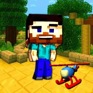 Mineblock Helicopter Adventure - Play Free Best Adventure Online Game on JangoGames.com