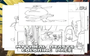 Mythical Beasts Coloring Page - Play Free Best coloring Online Game on JangoGames.com