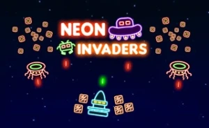 Neon Invaders - Play Free Best monster Online Game on JangoGames.com