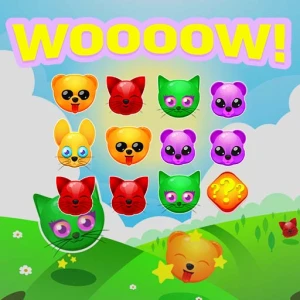 Pets Of Funny World - Play Free Best Match-3 Online Game on JangoGames.com