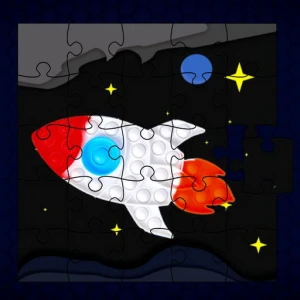 Pop It Rockets in Space Jigsaw - Play Free Best Casual Online Game on JangoGames.com