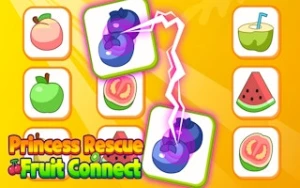 Princess Rescue Fruit Connect - Play Free Best match-3 Online Game on JangoGames.com