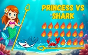 Princess vs Shark - Play Free Best puzzle Online Game on JangoGames.com