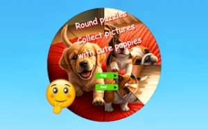 Round Jigsaw Puzzle Collect Pictures with Cute Puppies - Play Free Best jigsaw-puzzles Online Game on JangoGames.com