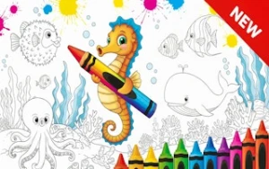 Sea Animal Coloring Book - Play Free Best coloring Online Game on JangoGames.com