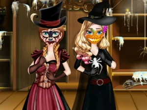 Sisters Halloween Preparations - Play Free Best Dress-up Online Game on JangoGames.com