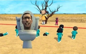 Skibidi Toilet Squid Game Red Light - Play Free Best action Online Game on JangoGames.com
