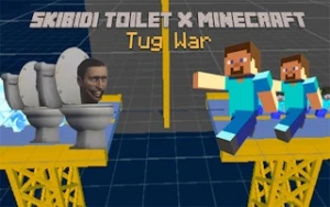 Skibidi Toilet X Minecraft Tug War - Play Free Best action Online Game on JangoGames.com