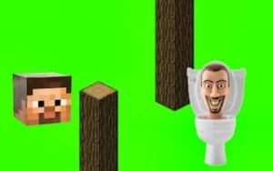 Spinning Skibidi Toilet Flappy Minecraft - Play Free Best casual Online Game on JangoGames.com