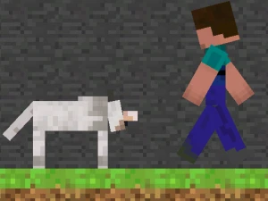 Steve and Wolf - Play Free Best  Online Game on JangoGames.com