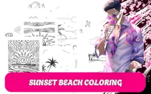 Sunset Beach Coloring - Play Free Best coloring Online Game on JangoGames.com