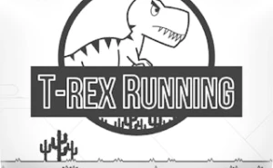 T-Rex Running Black and White - Play Free Best dinosaur Online Game on JangoGames.com
